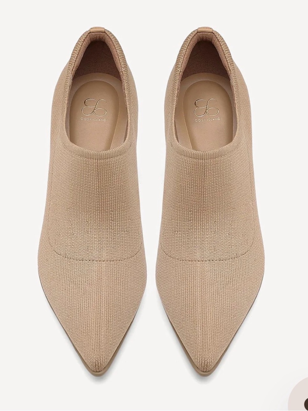 Women's Tan Pointed-Toe Heel Mules 9.5